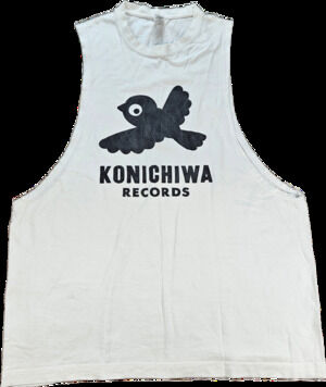 REGENT Konichiwa Records Men's White M Sleeveless Graphic Tank Top